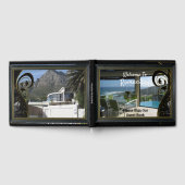 黒い金ゴールドフレーム、黒い塗り木下部 ゲストブック (全面)