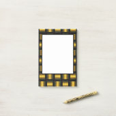 黒い金ゴールドフレームPost-it®ノート ポストイット (デスク上)