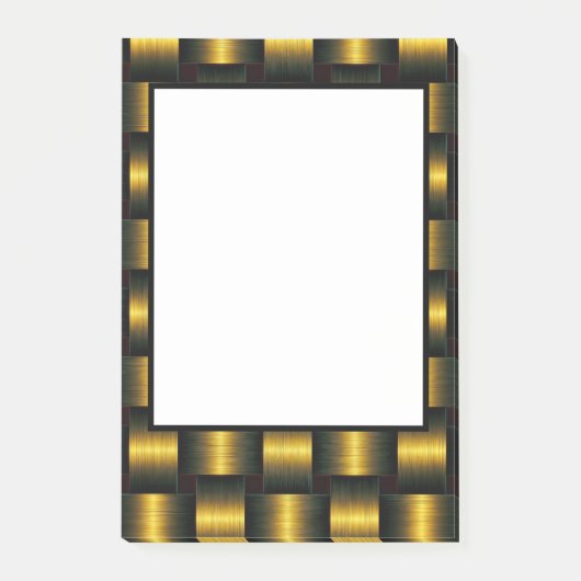黒い金ゴールドフレームPost-it®ノート ポストイット (正面)
