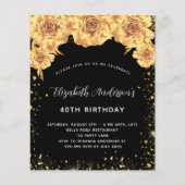 黒い金ゴールドフローラ輝く予算招待 (正面)