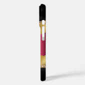 黒い金ゴールドブルゴーニュ瑪瑙の大理石名スクリプト Case-Mate iPhoneケース (裏面 / 左)