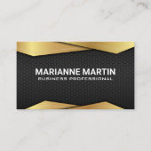 黒い金ゴールドメタリック背景 名刺 (正面)