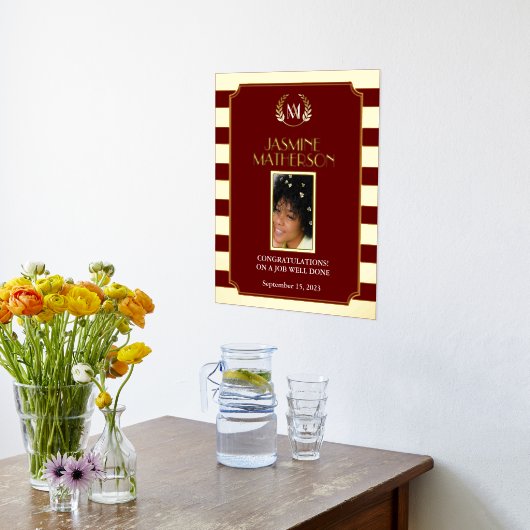 黒い金ゴールドモダン写真おめでとうジョブの完了 箔ポスター (レイダウン (キッチン))