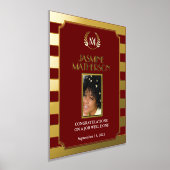 黒い金ゴールドモダン写真おめでとうジョブの完了 箔ポスター (レイダウン)