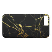 黒い金ゴールドモダン大理石柄 Case-Mate iPhoneケース (裏面(横))