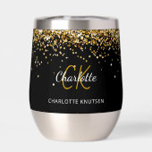 黒い金ゴールドモノグラム名 (背面)