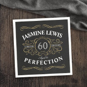 黒い金ゴールドヴィンテージが完璧な誕生日に熟成 スタンダードカクテルナプキン