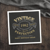 黒い金ゴールドヴィンテージ完璧な誕生日昼寝 スタンダードカクテルナプキン