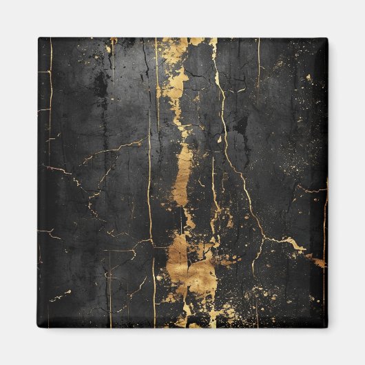 黒い金ゴールドヴィンテージ マグネット (正面)