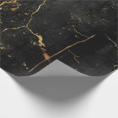 黒い金ゴールドヴィンテージ ラッピングペーパー (角)