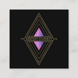 *~*黒い金ゴールド三角形神聖図形錬金術 スクエア名刺