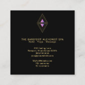 *~*黒い金ゴールド三角形神聖図形錬金術 スクエア名刺 (裏面)