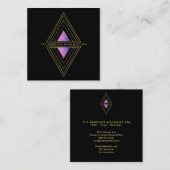 *~*黒い金ゴールド三角形神聖図形錬金術 スクエア名刺 (正面/裏面)
