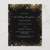 黒い金ゴールド予算の結婚式のレセプション (正面)