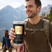 黒い金ゴールド会社のロゴの署名名 保温保冷タンブラー