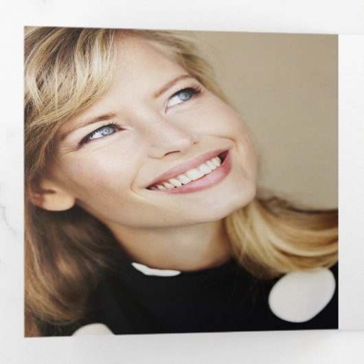 黒い金ゴールド写真を折り畳んだ卒業発表 三つ折り招待状 (内部最初)