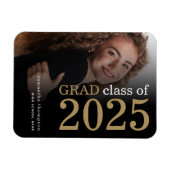 黒い金ゴールド写真2023卒業発表 マグネット (横)