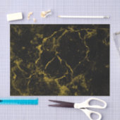 黒い金ゴールド大理石の切り離し背景 薄葉紙 (クラフト)