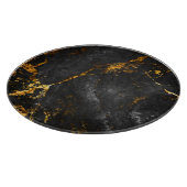 黒い金ゴールド大理石、自然パターン。 カッティングボード (角)