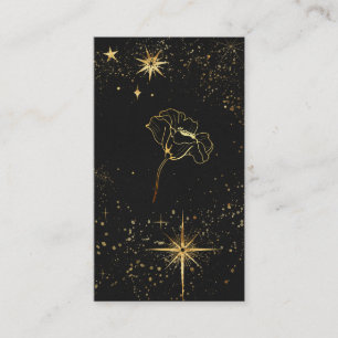 *~*黒い金ゴールド宇宙星神秘の花 名刺