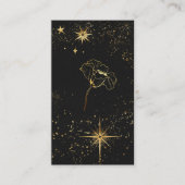 *~*黒い金ゴールド宇宙星神秘の花 名刺 (正面)