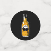 黒い金ゴールド応援とビール任意の年齢誕生日 コンフェッティ (スモール正面)