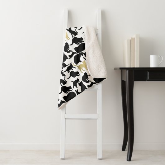 黒い金ゴールド猫 シェルパブランケット (インサイチュ)