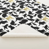 黒い金ゴールド猫 シェルパブランケット (3/4)