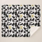 黒い金ゴールド猫 シェルパブランケット (正面(横))