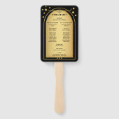 黒い金ゴールド紙吹雪スパーク結婚ズ ハンドファン (裏面)