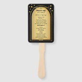 黒い金ゴールド紙吹雪スパーク結婚ズ ハンドファン (正面)