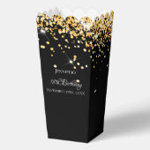 黒い金ゴールド紙吹雪名の誕生日 フェイバーボックス (裏面)