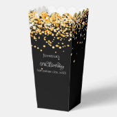 黒い金ゴールド紙吹雪名の誕生日 フェイバーボックス (正面)