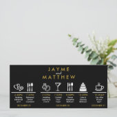 黒い金ゴールド結婚のタイムラインへようこそバッグ注 (スタンド正面)