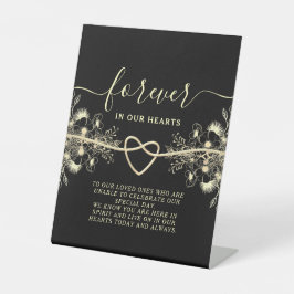 黒い金ゴールド結婚の記念表記号 台座サイン