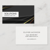 黒い金ゴールド背景 名刺 (正面/裏面)