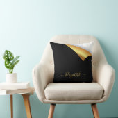 黒い金ゴールド遠くにのモダン涙エレガントの名前 クッション (椅子)
