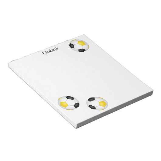 黒い金ゴールド3個パーソナライズされた ノートパッド (アングル)