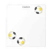 黒い金ゴールド3個パーソナライズされた ノートパッド (正面)