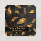黒い金ゴールド スクエア名刺 (正面)
