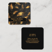 黒い金ゴールド スクエア名刺 (正面/裏面)