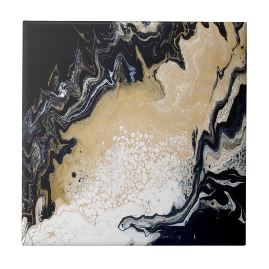 黒い金ゴールド タイル (正面)