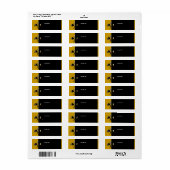 黒い金ゴールド（紋章の）フラ・ダ・リ ラベル (フルシート)