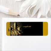 黒い金ゴールド（紋章の）フラ・ダ・リ ラベル (インサイチュ)