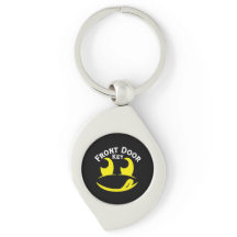 黒い金属に黄色いスマイル Funny Yellow Smiley Face