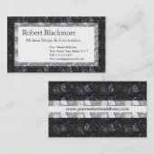 黒い金属の人の建築の抽象芸術パターン 名刺 (正面/裏面)