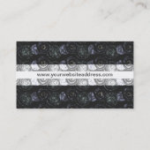 黒い金属の人の建築の抽象芸術パターン 名刺 (裏面)
