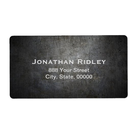 黒い金属の出荷ラベル ラベル (正面)