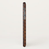 黒い金属の補強材を備えた古い木製ドア Case-Mate iPhoneケース (裏面/左)