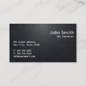 黒い金属の赤いラベルのスキー名刺 名刺 (裏面)